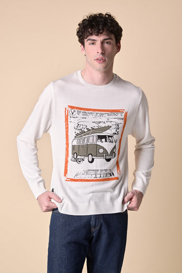 Maglioncino Sabbia con intarsio Camper