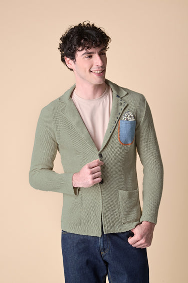 Pesto Pesto Premium Single-Breasted Jacket with Pocket Square in V2 Fabric