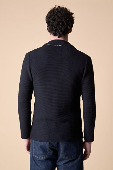 Giacca Monopetto Links Blu con pochette e interno collo in tessuto V2