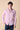 Korean-style shirt in garment-dyed linen in Powder Pink with pocket square and fabric details V2