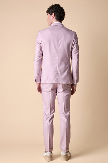 Pantalone alta sartoria fiammata Rosa Cipria
