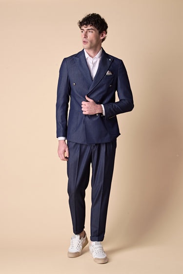 Pantalone alta sartoria Jeans con doppia Pence