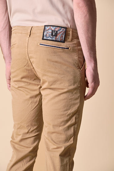 ROME - Biscuit stretch cotton chinos with V2 fabric label
