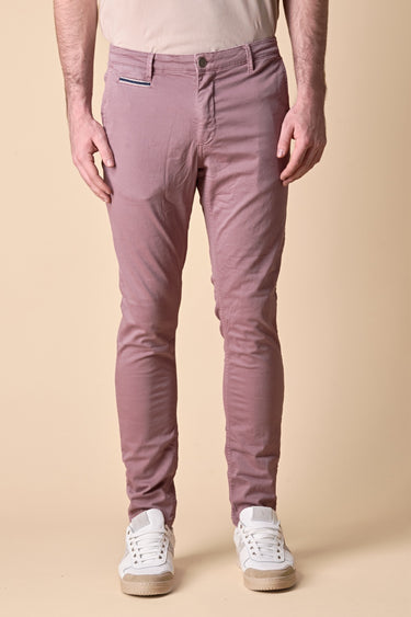ROME - Powder Pink Stretch Cotton Chinos with V2 Fabric Label