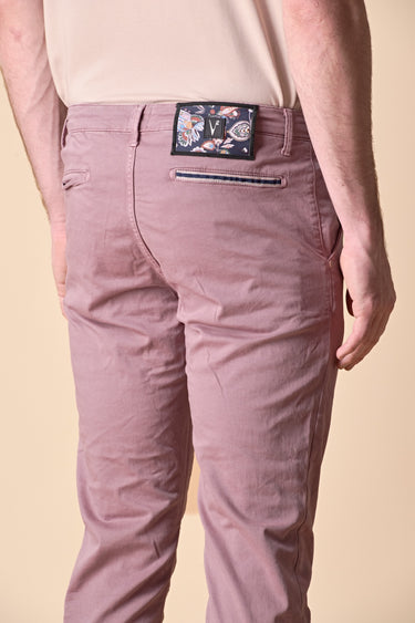 ROME - Powder Pink Stretch Cotton Chinos with V2 Fabric Label