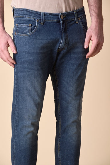 NEW YORK - Jeans Slim Fit - Blu con salpa in tessuto V2