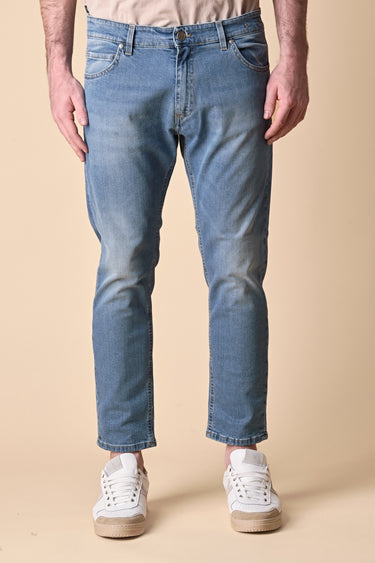 NEW YORK - Jeans Slim Fit - Azzurro con salpa in tessuto V2