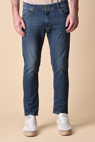 NEW YORK - Jeans Slim Fit - Blu con Tasca in tessuto V2