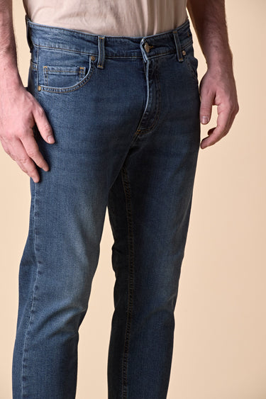 NEW YORK - Jeans Slim Fit - Blu con Tasca in tessuto V2