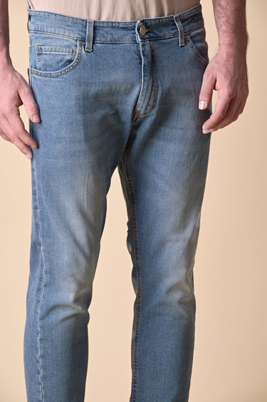 NEW YORK - Jeans Slim Fit - Azzurro con Tasca in tessuto V2