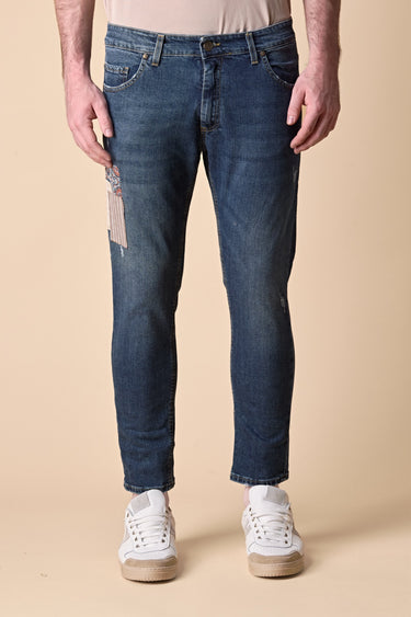 TOKYO - Jeans Slim Fit - Blu con Tripla Patch frontale