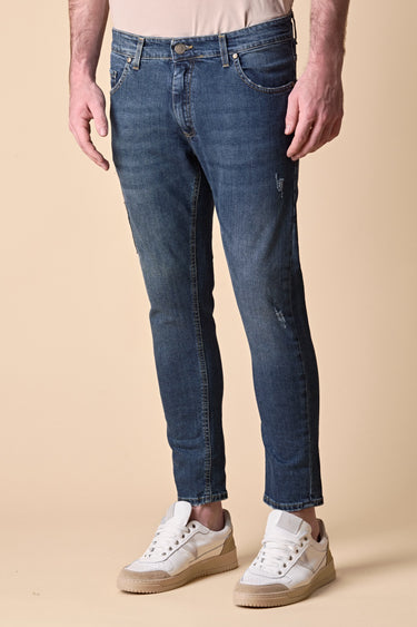 TOKYO - Jeans Slim Fit - Blu con Tripla Patch frontale