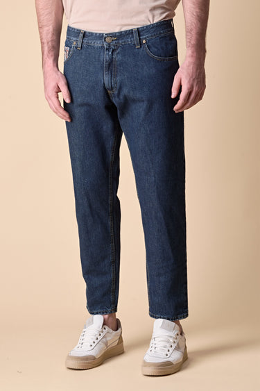 DETROIT - Jeans Loose Fit - Blu con salpa e taschino in tessuto V2