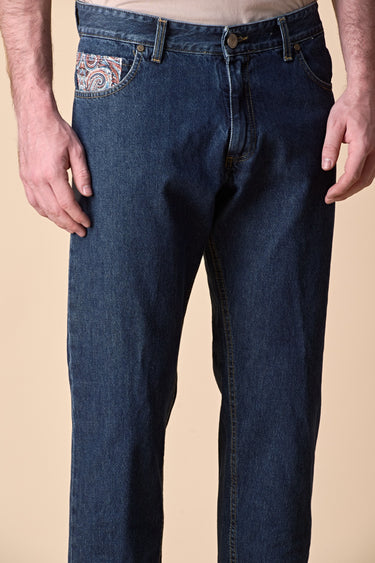 DETROIT - Jeans Loose Fit - Blu con salpa e taschino in tessuto V2