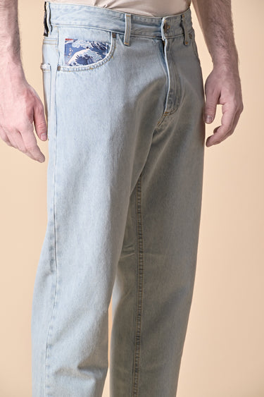 DETROIT - Jeans Loose Fit - Lavaggio Marmorizzato con salpa e taschino in tessuto V2