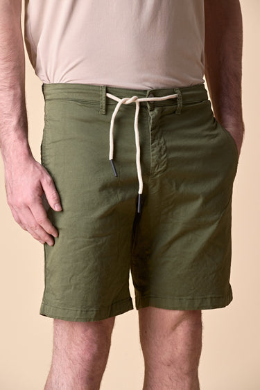 Chino Corto Verde Militare con Salpa in tessuto V2