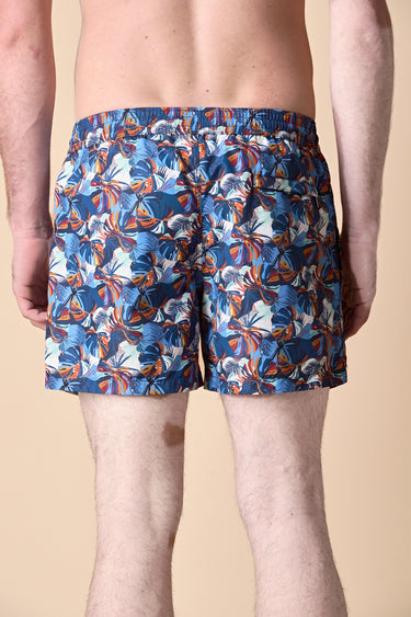 Costume Stampa All-Over Tropical Blu