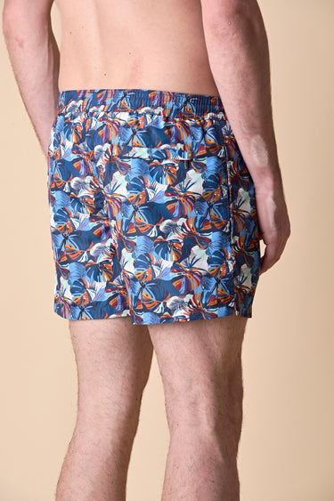 Costume Stampa All-Over Tropical Blu