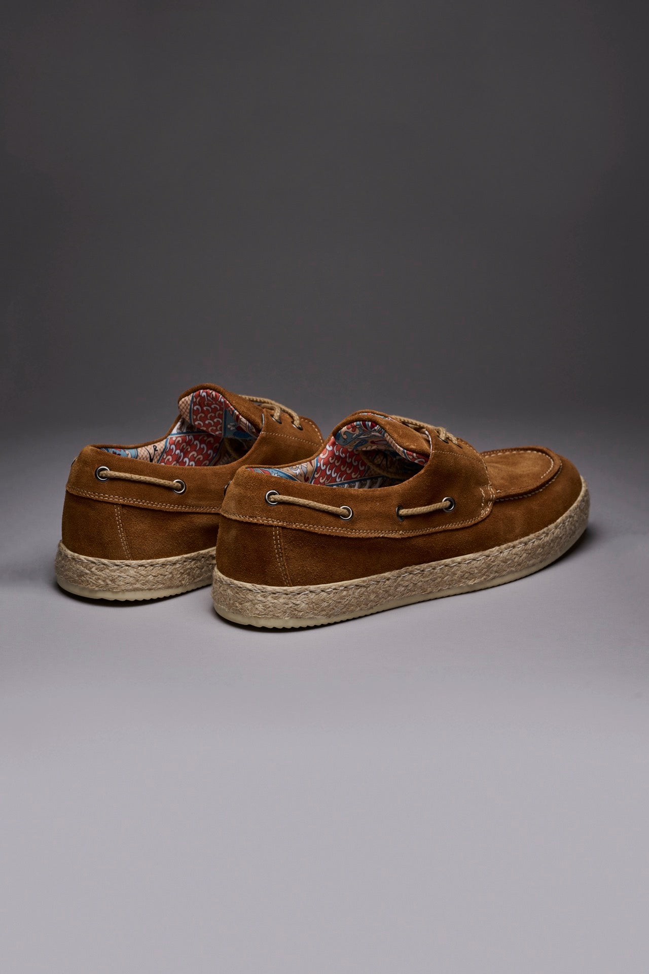 MARRAKECH - Leather moccasin with rope-covered sole