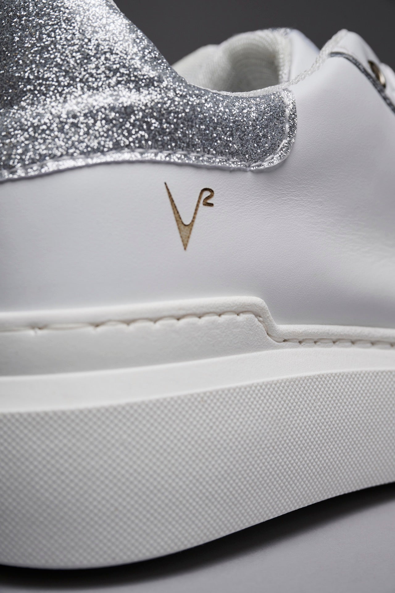 VEGA - Sneakers with high sole back Glitter Silver