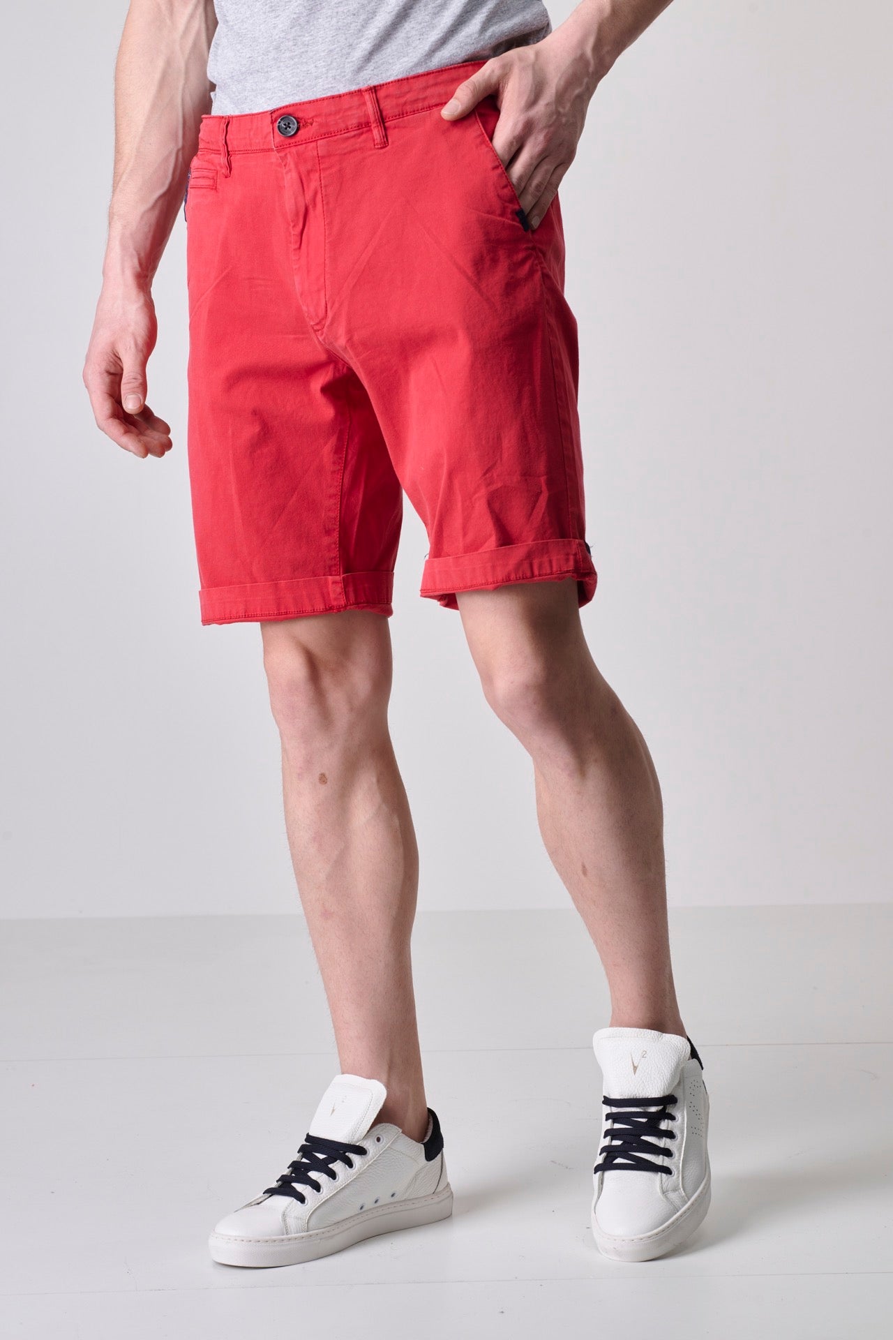 Red Chinos Shorts