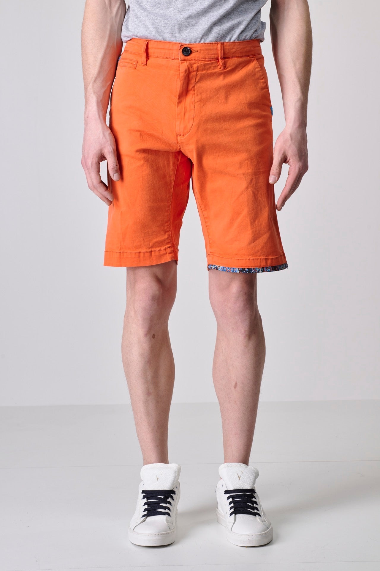Orange Chinos Shorts