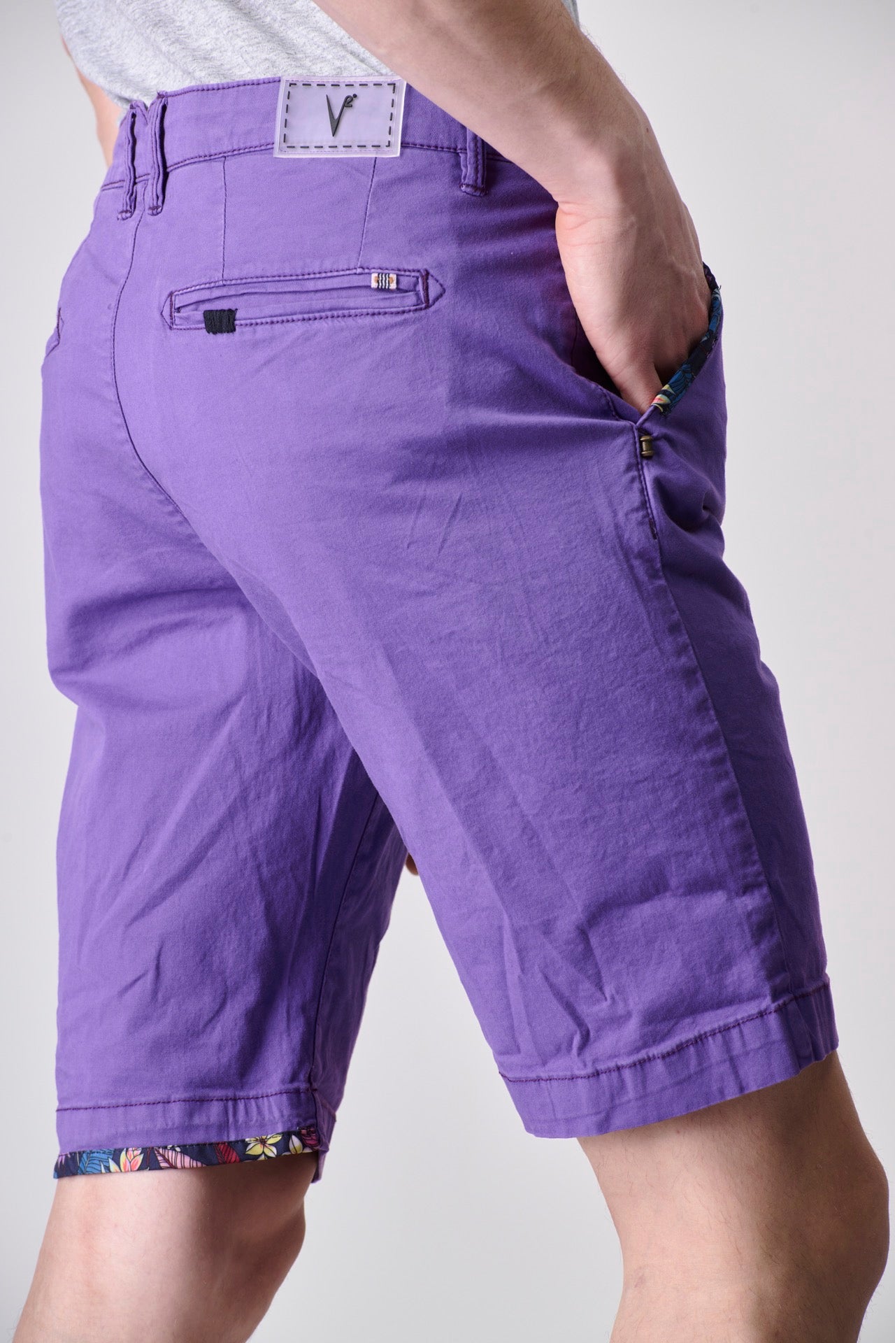 Purple Chino Shorts
