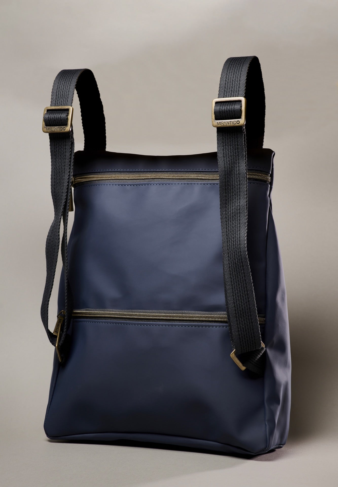 V2 x Mirantico - Zaino Memo Bag Blu con Tasca in tessuto Maiolica