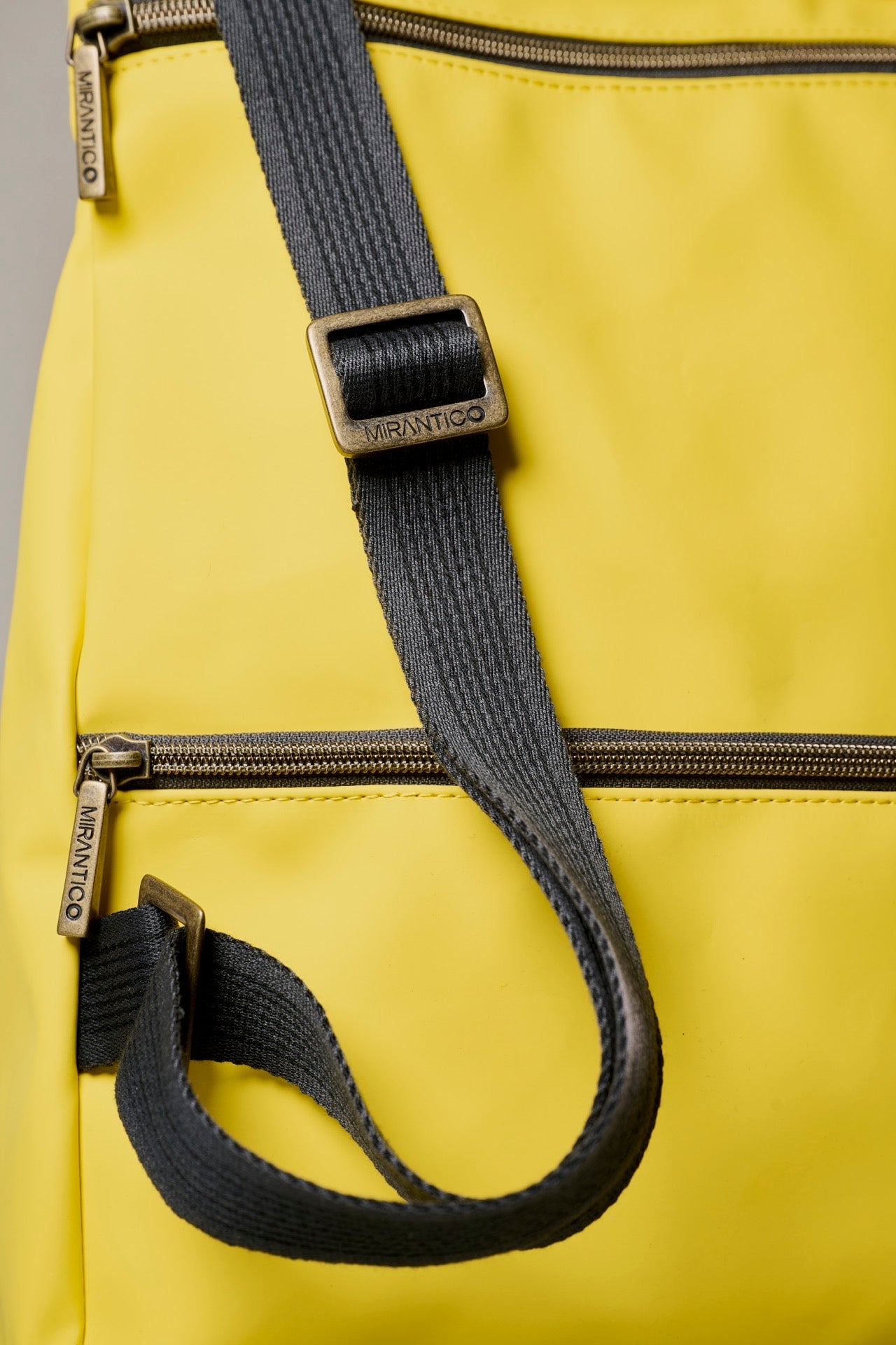 V2 x Mirantico - Yellow Memo Bag Backpack with Pocket in Jeans fabric