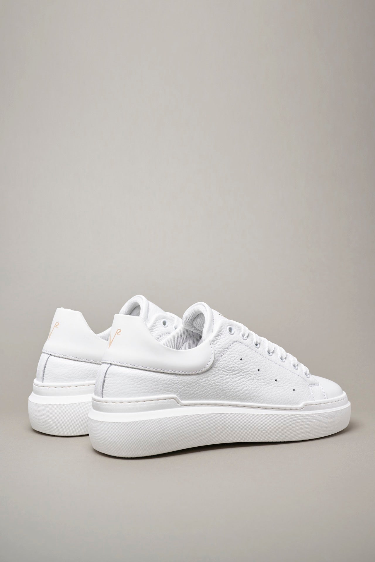 HAMMER - High sole sneakers in textured leather with White back