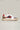 COLLEGE - Sneakers Bianca con retro in pelle scamosciata Rossa e inserti in tessuto Scozzese V2