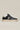 OLYMPIC - Sneakers a suola bassa in pelle martellata Nera con retro e inserto Grigio