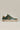OLYMPIC - Sneakers a suola bassa in pelle martellata Verde con retro e inserto Moro